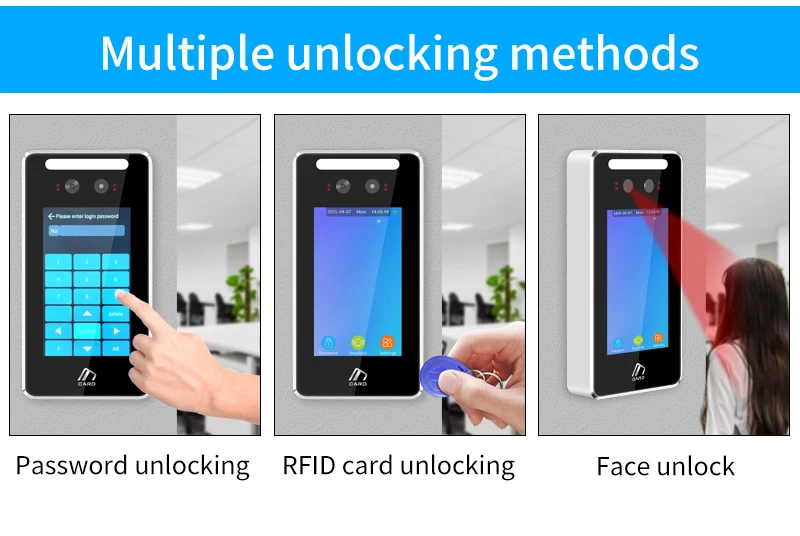 4 inch TCP/IP WIFI Dynamic Face Recognition Access Control Attendance Machine Fi
