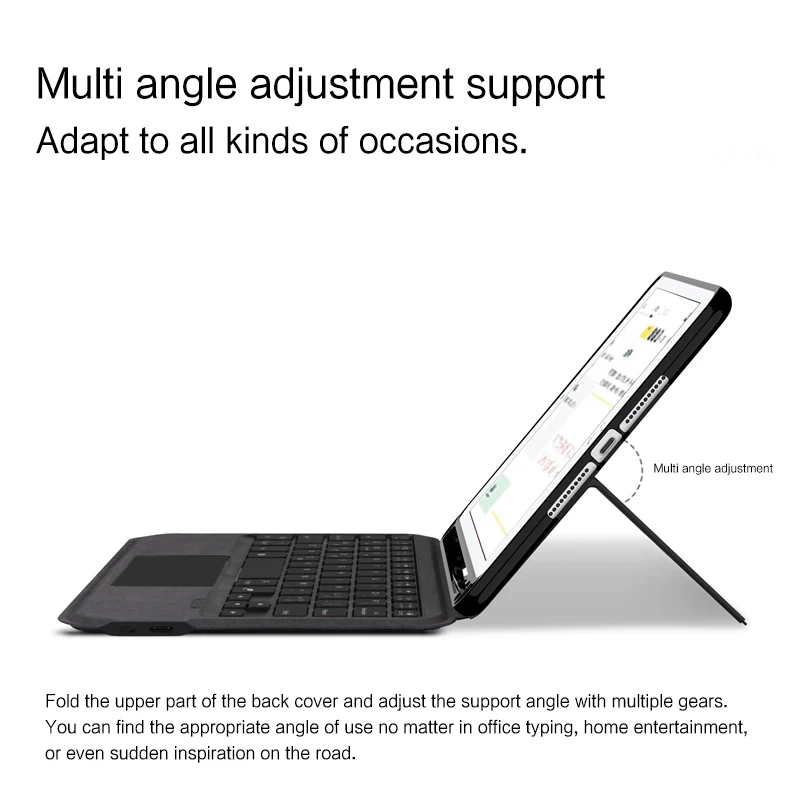 Backlit Keyboard Case for iPad Mini – PU Leather Protective Cover with Integrated Keyboard