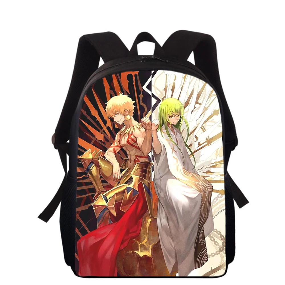 Anime Fate Gilgamesh 15” 3D Print Kids Backpack Primary School Bags for Boys Girls Back Pack Students School Book Bags