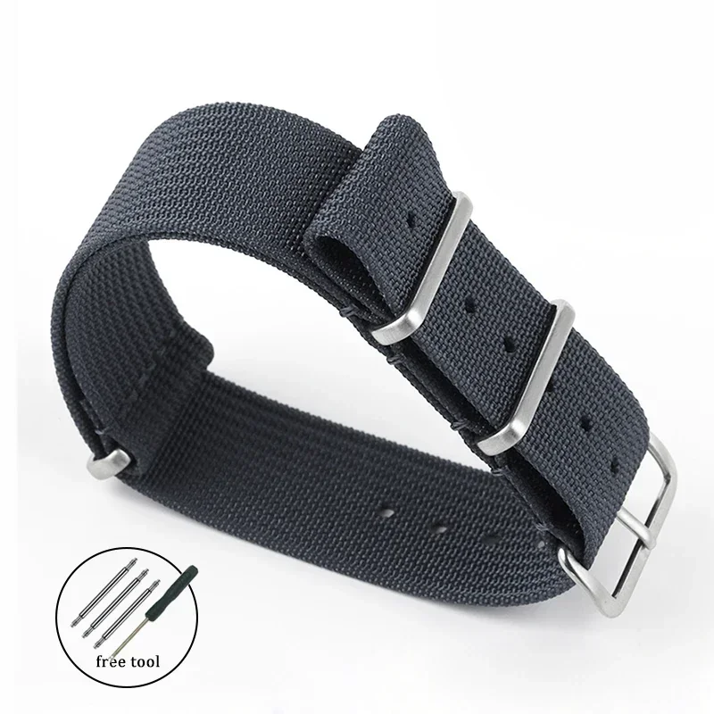 Bracelet Nylon Tissé Pour Montres Connectées Garmin, Galaxy, Amazfit - Largeurs 18-22 Mm, Boucle Magnétique, Réglable