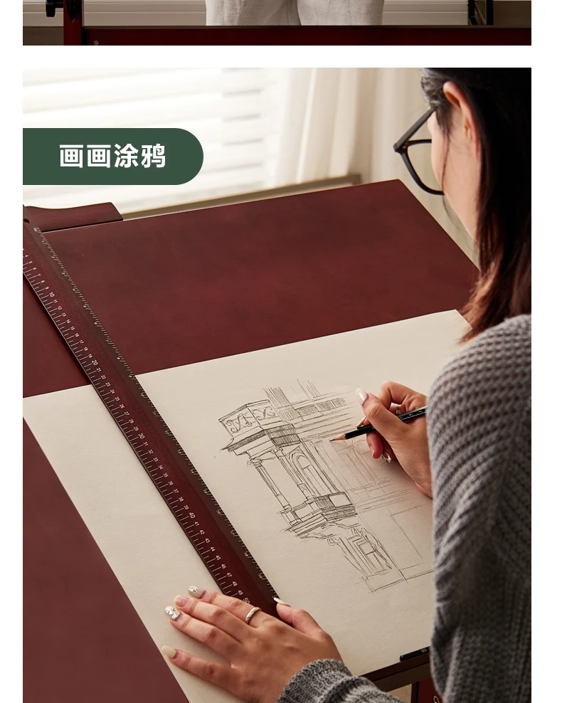 Dedicated Painting Solid Wood Drawing Table Adjustable for Architectural Designers Workbench Studio Office Desks 이동식 책상 사무실