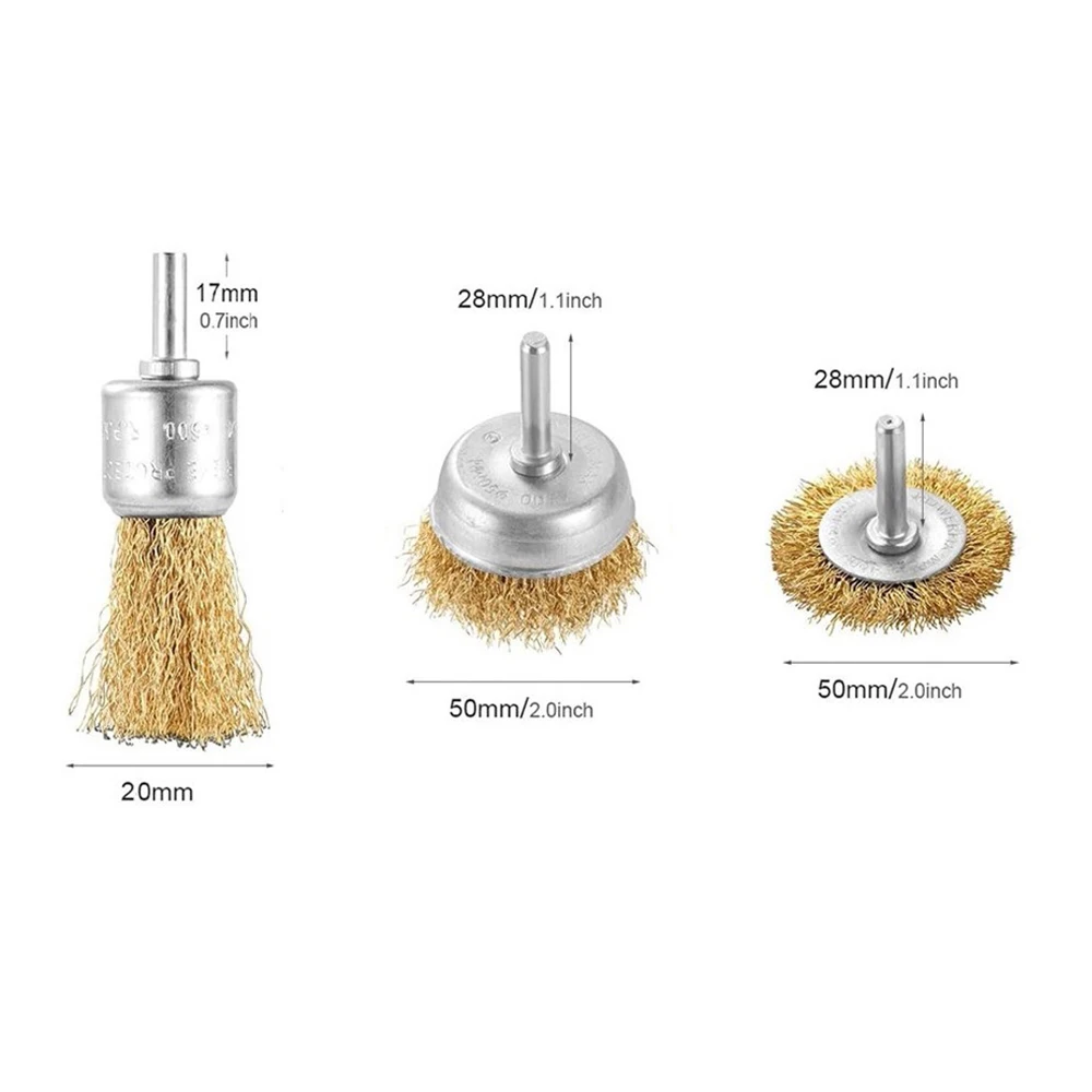 

3 PCs Metal brush set for drill, shrouds, brush for drill, brush for screwdriver, cordbrush set