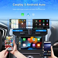 Podofo 7'' Carplay Android Auto Radio pour lecteur multimédia universel MP5 BT FM 2din Autoradio Head Unit SWC Systèmes intelligents de voiture Stéréo multimédia Mirrorlink Écran tactile HD Moniteur Radio MP5 pour voiture 2