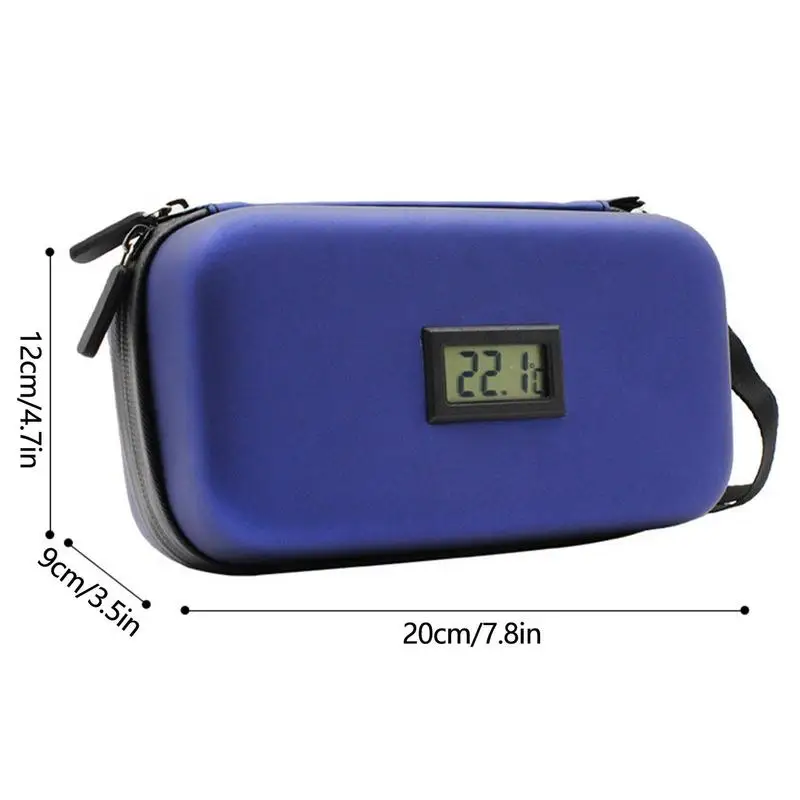 Insulins Cooler Travel Case Mini Insulins Cooler Bag Heat Insulation Temperature Display Medicine Diabetic Supplies Travel Case