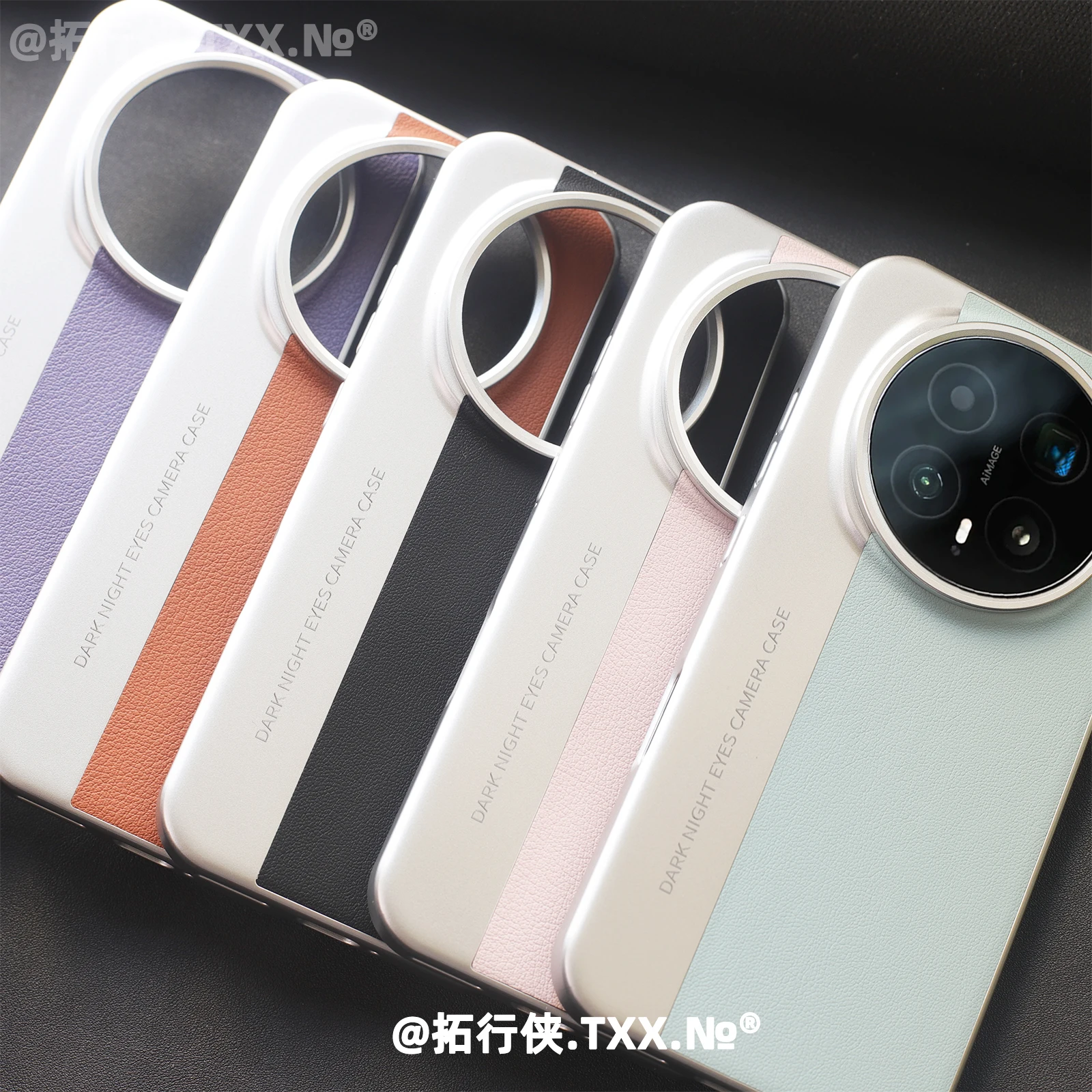 Leather Shockproof Case with Metal Lens Protection - Anti-Fall, Business Luxury