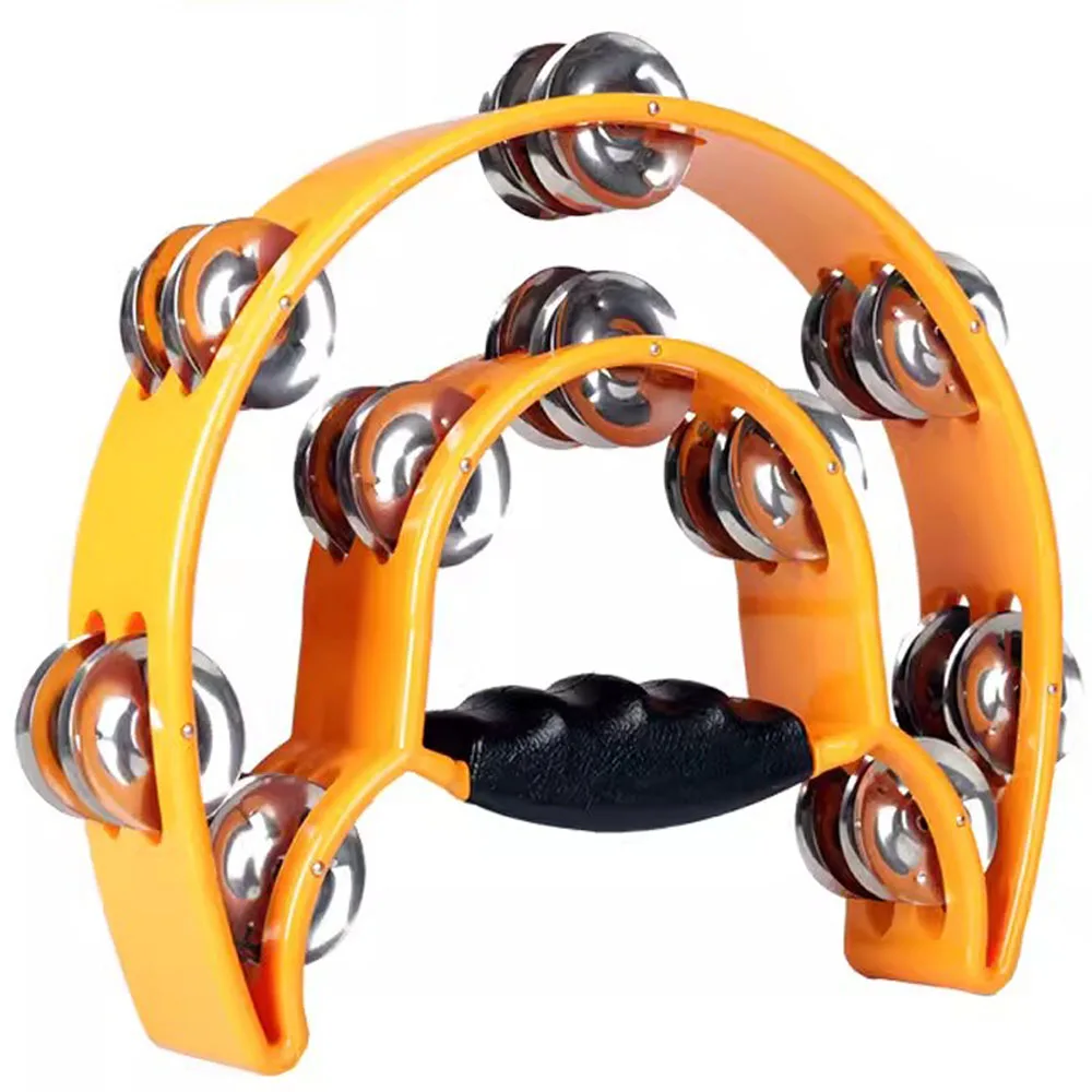 Alice ATB002A Double Ring Tambourine Timbrel Metal Jingles 25x20cm