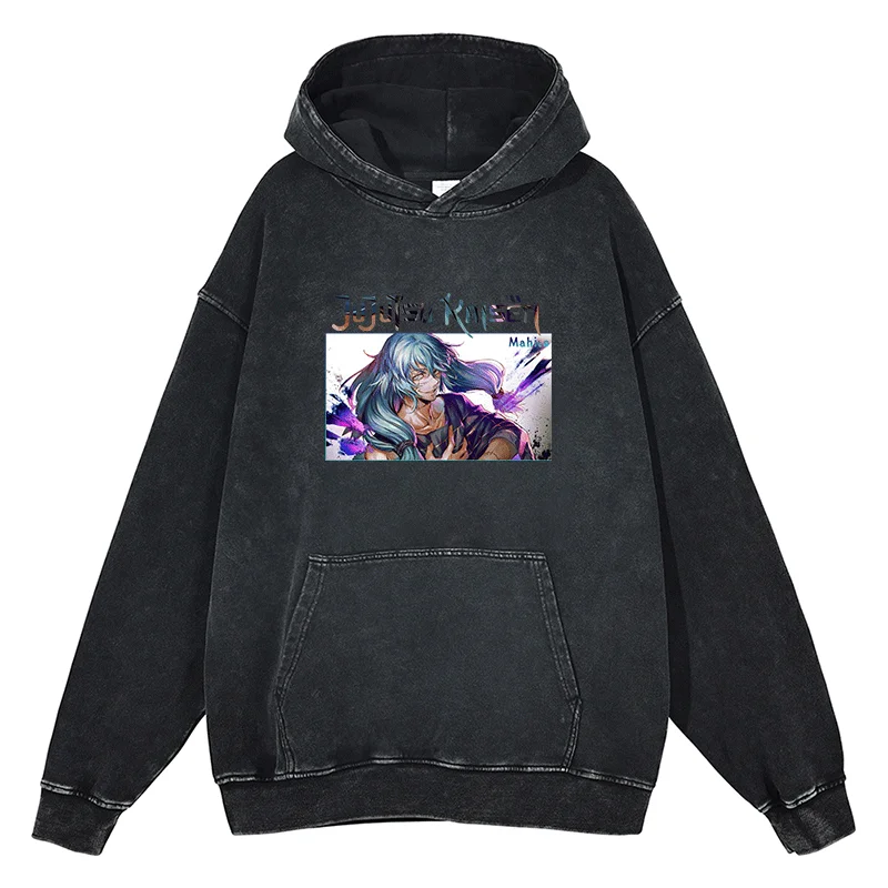 

Anime Jujutsu Kaisen Mahito Graphic Hoodies Japanese Styl Tops Winter Cotton Vintage Men Women Oversized Pullover Sweatshirt
