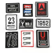 

Mixed 9Pcs/Lots Soft Cloth Labels Various Letter Embroidery Hand Made Collar For Diy Knitted Printed Cotton Woven Sew Patches