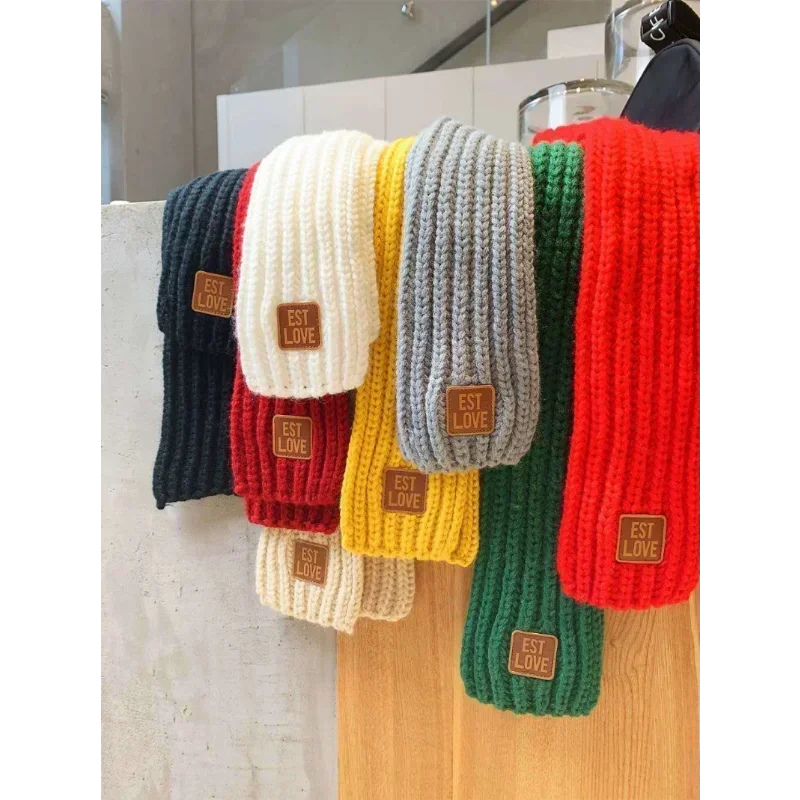 xgnvpy Kids Scarf Boys Girls Baby Winter Warm Women Knit Shawl Children Neck Collar Warm Accessories Affordable