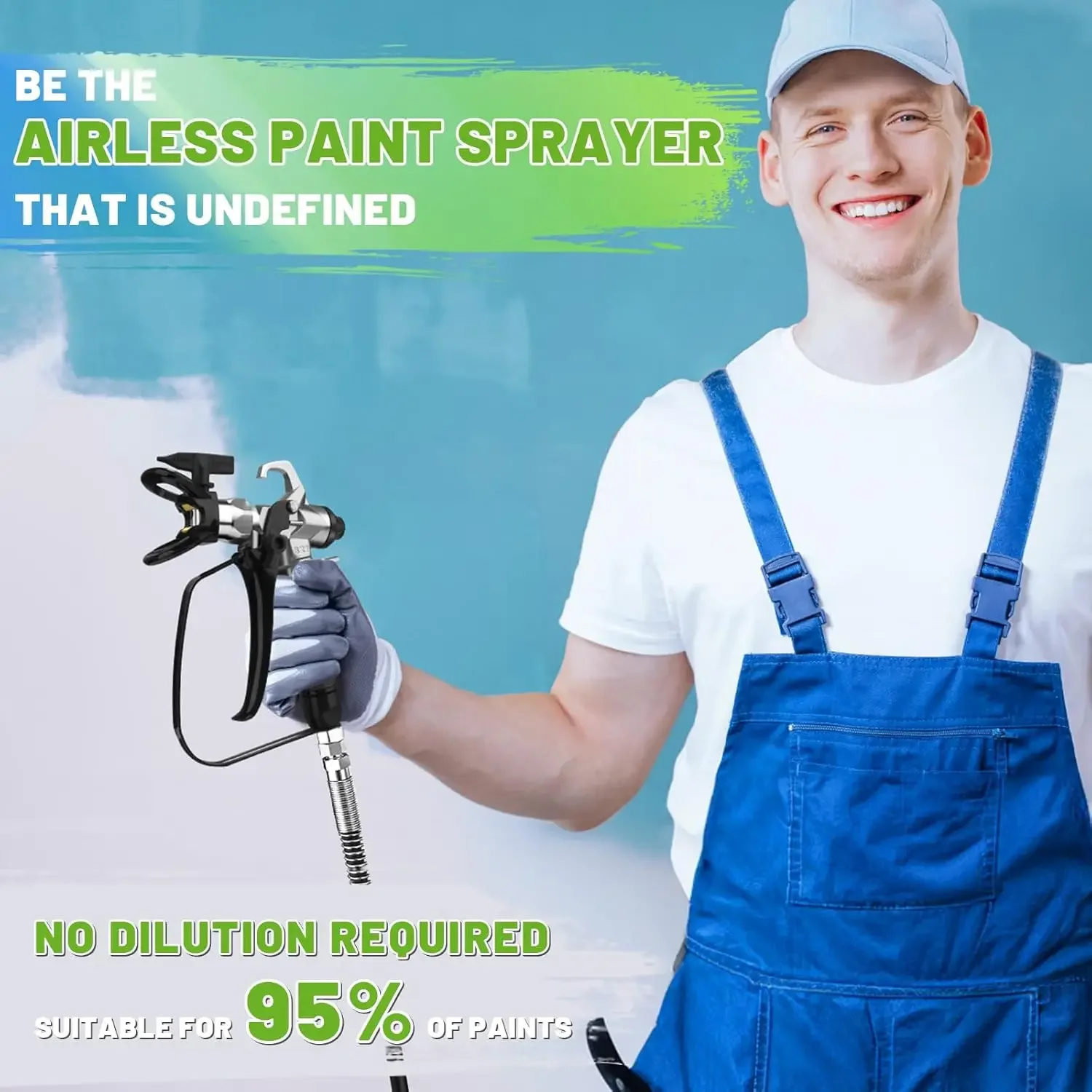 PHALANX Airless Paint Sprayer, 7/8HP 780W High Efficiency Airless Stand Sprayer, 3000PSI Electric Paint Sprayer with Cleaning Ki