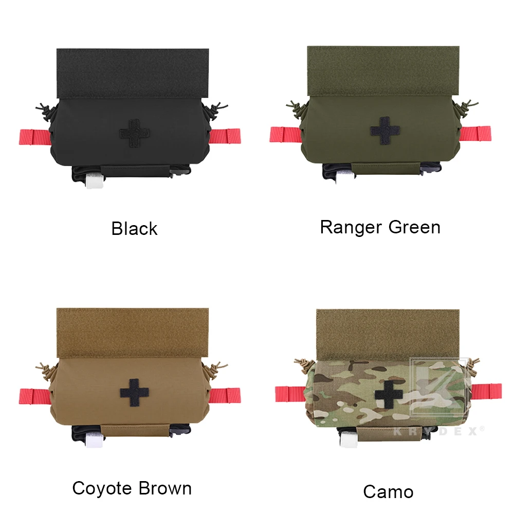 KRYDEX Tactical First AID Trauma Pouch Roll Up Medic Pouch EMT IFAK Dangler Drop Dump Pouch für Weste Chest Rig – Detail 10