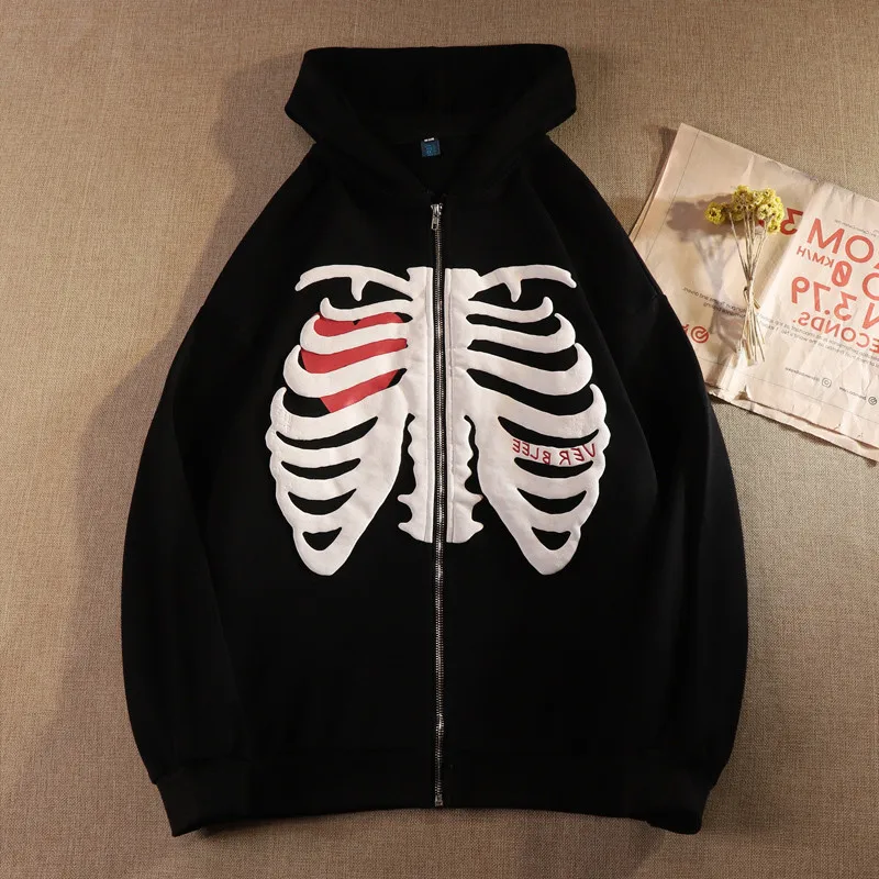 Hoodie Streetwear Harajuku Y2K Tops Girls Retro Gothic Oversized Hood Punk Anime Print Clothes Hip-Hop High Street Sweatshirts |