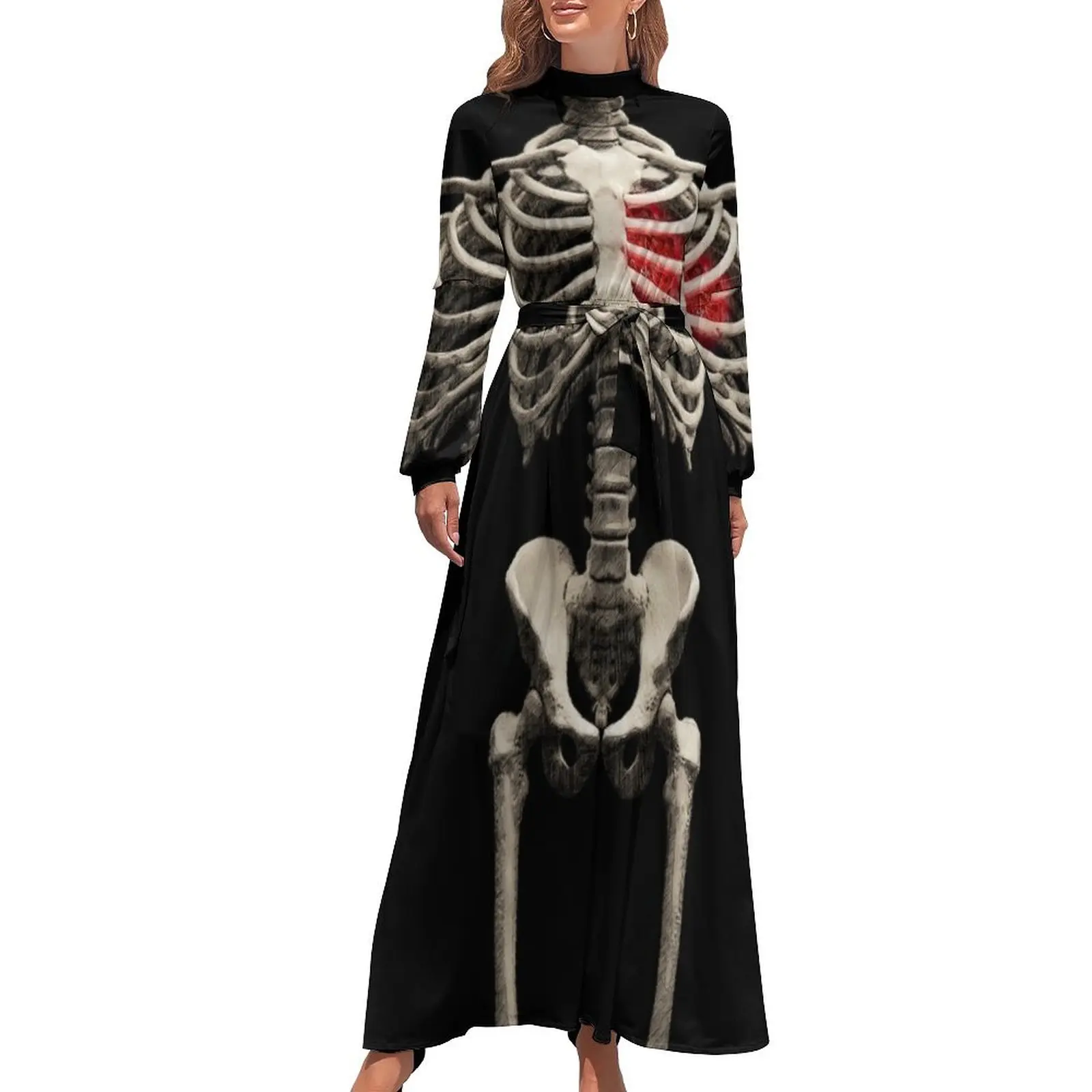 Vestido largo Skeleton Love (Halloween) vestidos de verano para mujer 2024 ropa de verano vestido de mujer