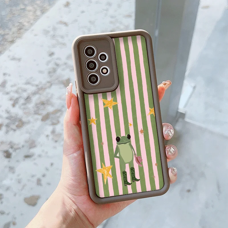 Creative Cute Striped Plaid Animal Printed Phone Case - Soft Covers