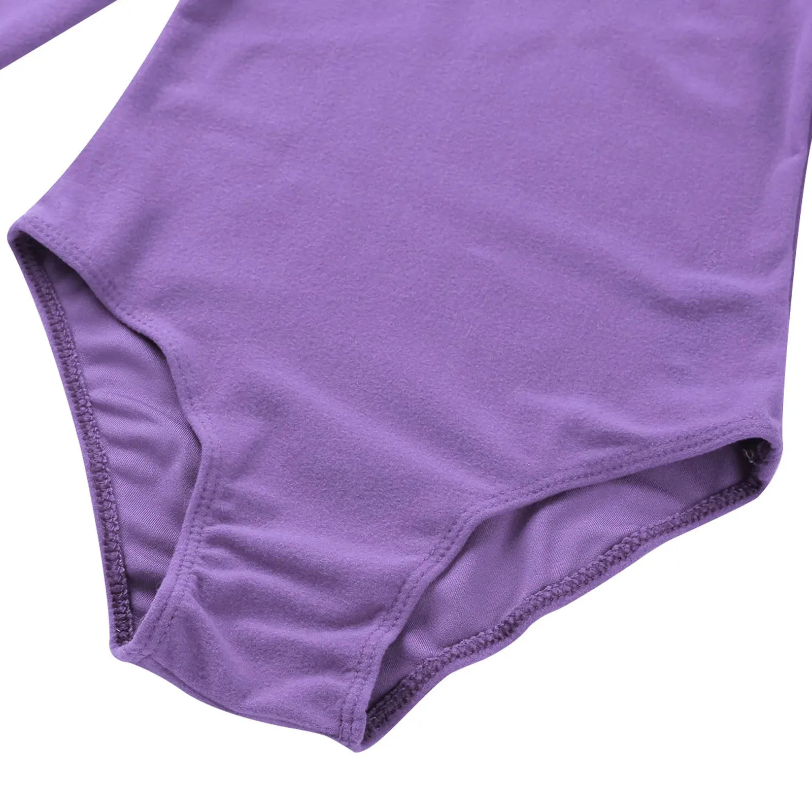 Kids Girls Long Sleeve Ballet Leotards Dance Costume Warm Solid Color Gymnastics Workout Training Bodysuit Dancer Wear