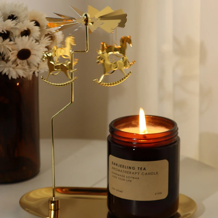 

Aromatherapy Candle Tool Set Accessories Rotating Horse Lantern