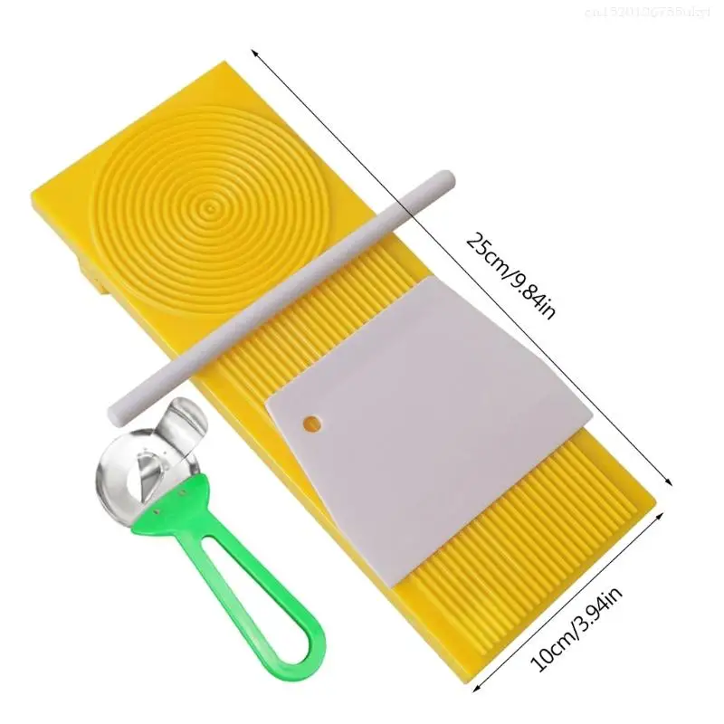 Rolling Dough Board Set DIY Spaghetti Macaroni Maker Pasta Making Plastic Board F1FB