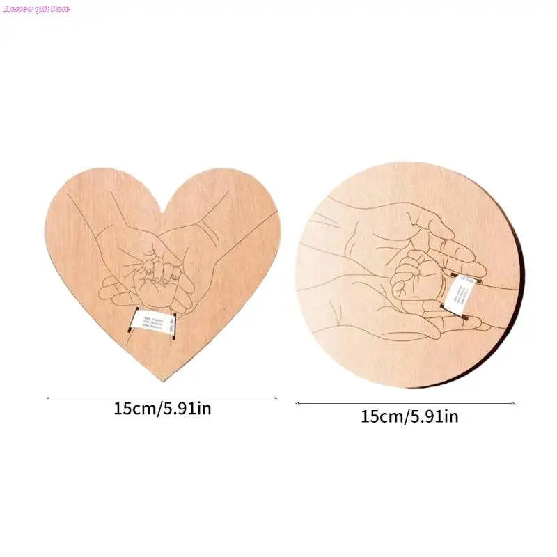 D0JC 사용자 친화적 인 나무 발표 플라크 부드러운 안전한 영아 기념품 선물