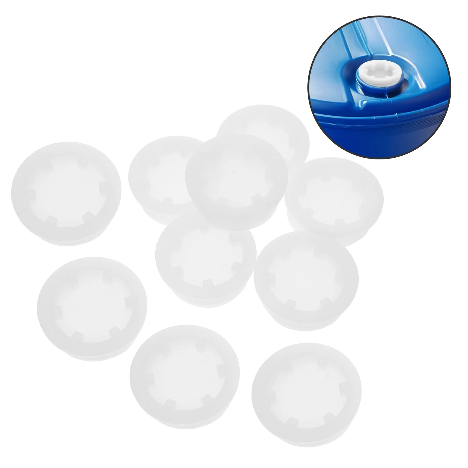 200L Plastic Drum Caps Sealed Bucket Lid Storage Paint Covers Threaded Barrel Tops Industrial Container Lids Handling Tools