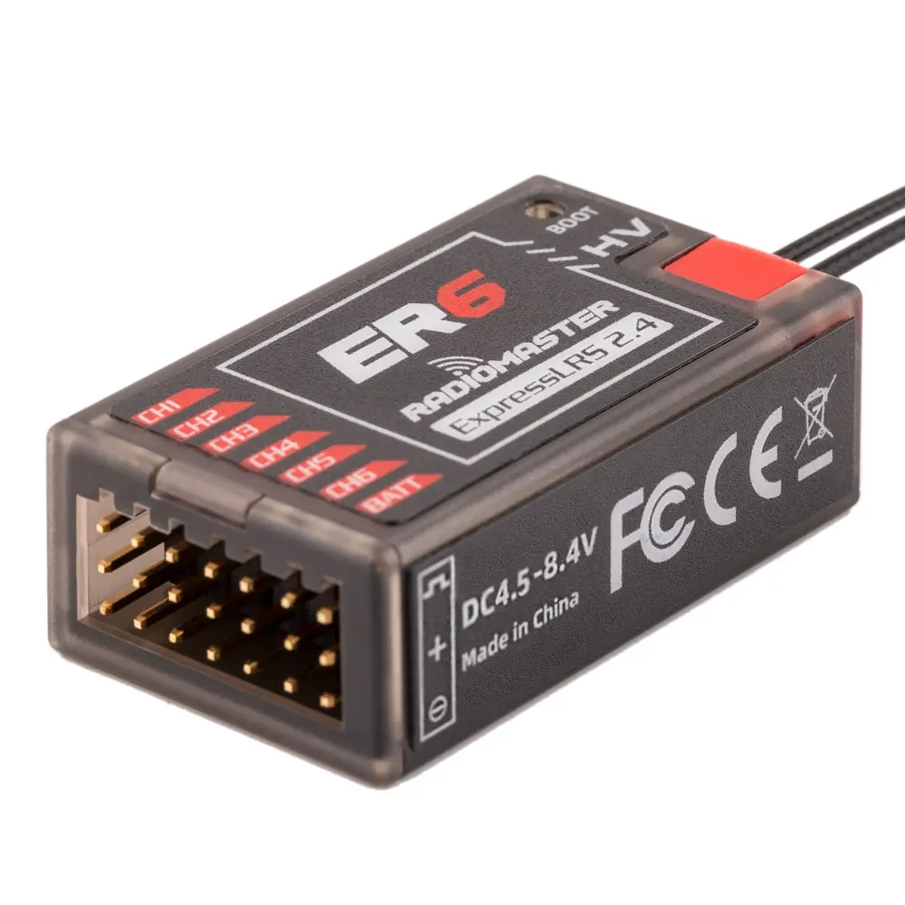Radiomaster PWM Receiver ER4 4CH/ER6 ER6G ER6GV 2.4G 6CH/ER8 ER8G ER8GV 8CH CRSF ExpressLRS 2.4Ghz 100mw for RC Model 3