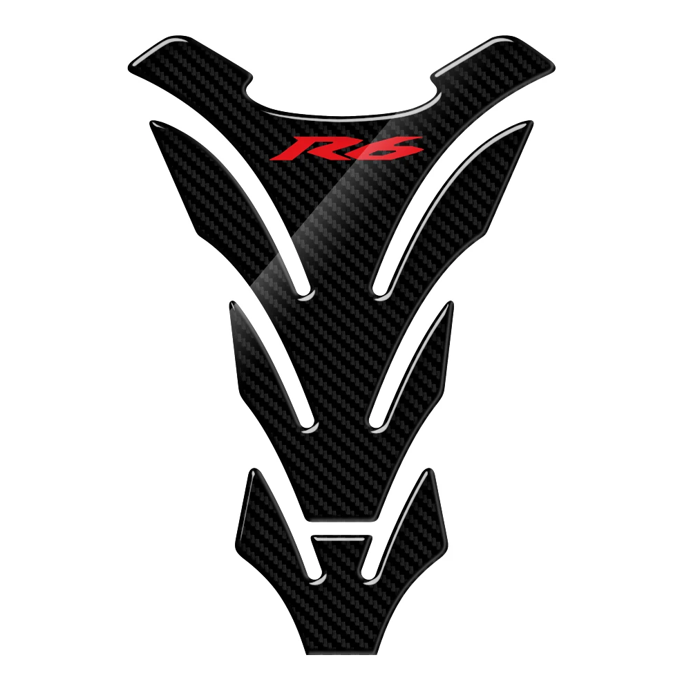 R6 Tank Pad Sticker Carbon-Look Motorcycle Gas Fuel Tank Pad Sticker Decals Protector Fuel Fuel Tank For Yamaha YZF-R6 R6