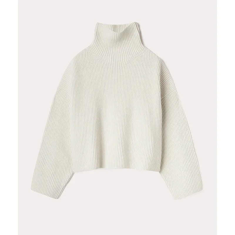 

Turtleneck Winter Wool Knitted Pullvoer Sweater Jumpers for Lady