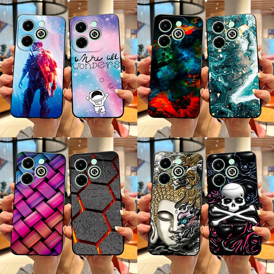Fashionable Marble Black Silicone Soft Phone Case – Stylish Protective Back Cover s
