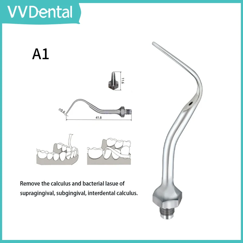 

VVDental Air Scaler Tips A1 Scaling Polishing Tip Compatible With AMDENT for Remove Calculu Dental Equipment