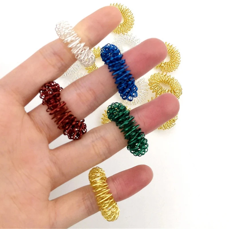 12 Stück Fidget Ringe Anti-Stress | Sensorisches Spielzeug Für Autismus & ADHS