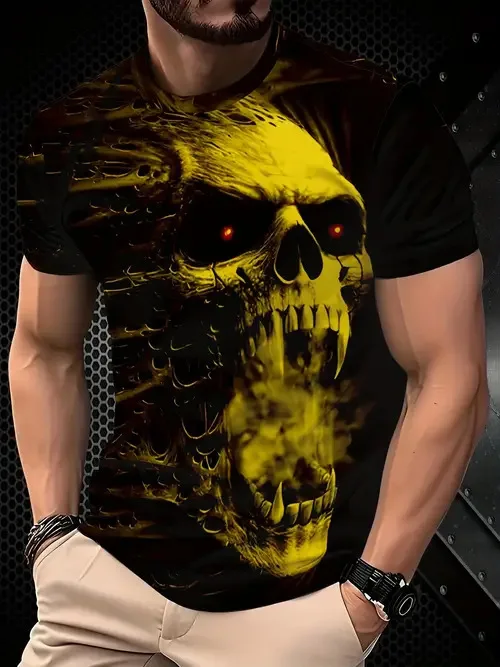 Mens Funny Animal Print Short Sleeve T Shirt