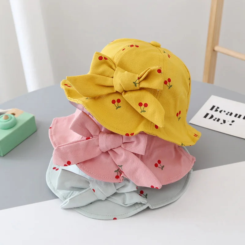 RICYGVM princesse fille soleil imprimer enfants pêcheur chapeau arc enfants Panama bassin casquette grand bord bébé crème solaire Bonnet visières_voghion.com