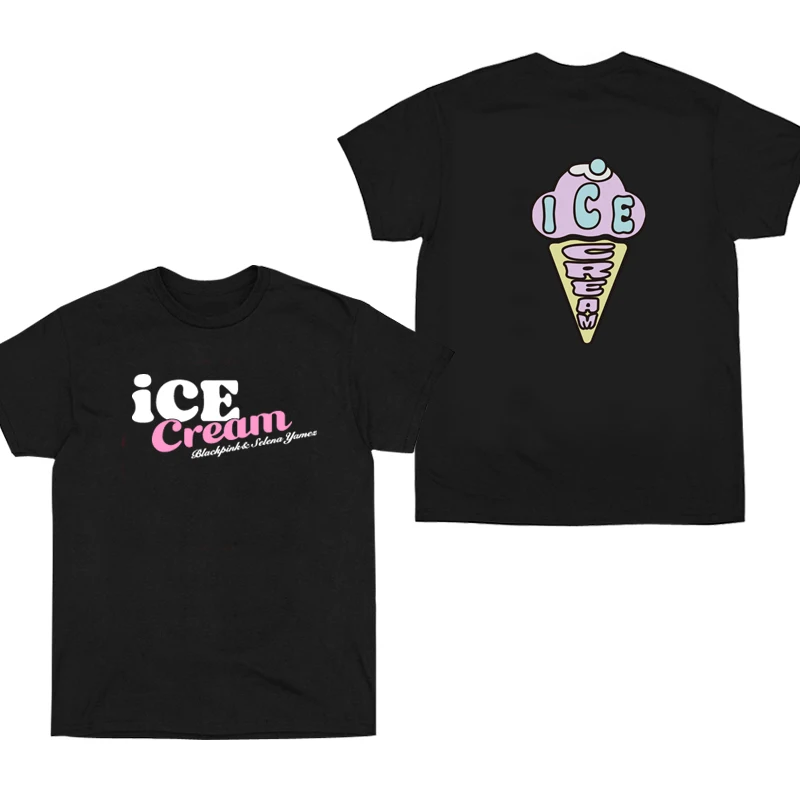 100% Cotton T Shirt Men Women T-shirt Black Print Pink Kpop Short Sleeve Casual Oversized Girl Tee Fashion Big Size Clothing 5