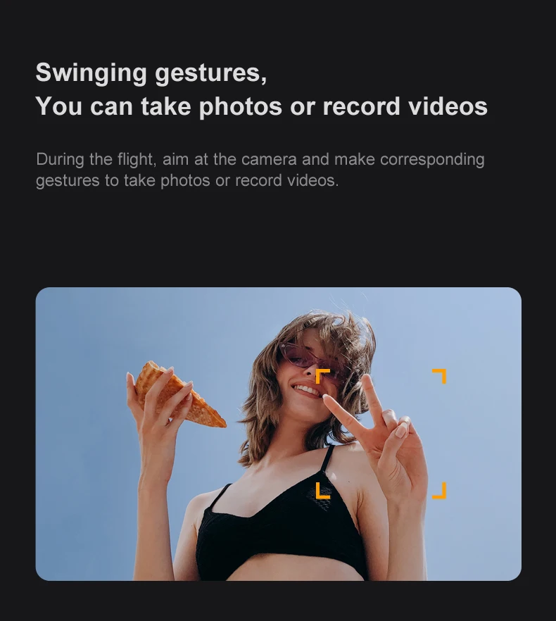 K6 Max Drone, aim at the camera and make corresponding gestures to take photos or