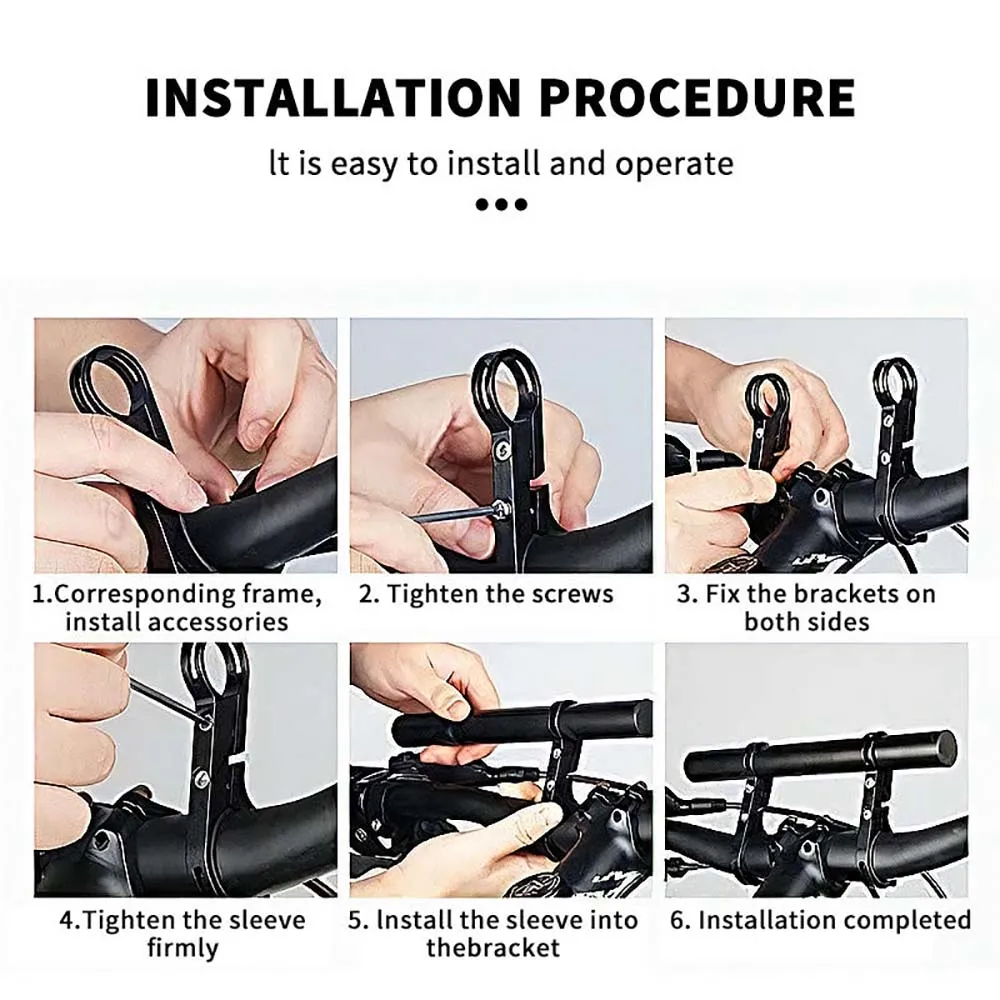 20cm Aluminum Alloy Bicycle Handlebar Extender Mountain Bike Front Light Bracket Rack Parts bicycle handlebar extender