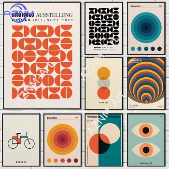Bauhaus Orange Wall Art 1