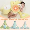 Animal Cartoon Baby Sleep Soothing Palm Pillow Plush Soothing Hand Pacify Doll Toy Comforting Infants Sleep Doll with Remote 2