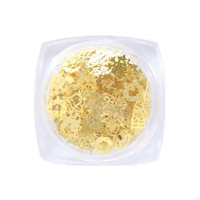 831e Fingernagel -Pailletten für Frauen Mädchen Weihnachten DIY Manicure Salon Accessoire – Detail 10