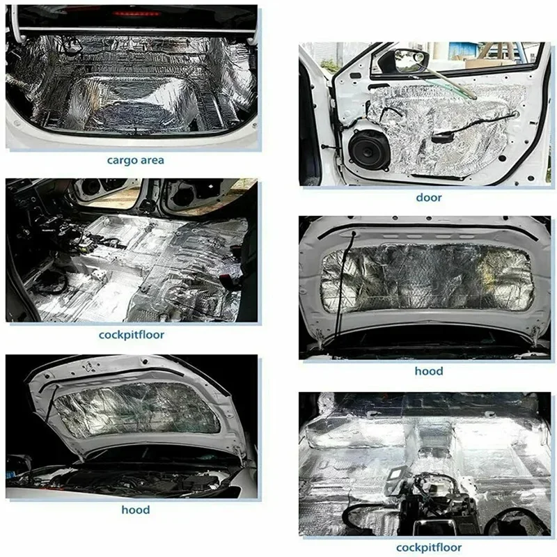Sound proof mat 10 Van Sound Sheets Car Sound Deadener Heat Insulation Mat for Auto Proofing Deadening Insulation Mat Car Hood Noise Insulator