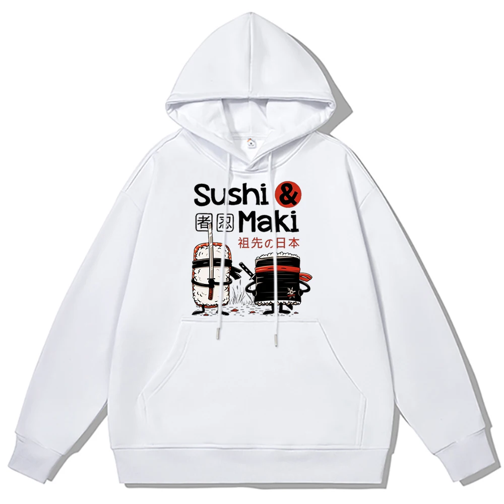 

Japan Comics Sushi Maki Masked Warriors Hoodie Mens Hip Hop Personality Streetwear Casual Warm Clothes Loose Pullovers Hoodies