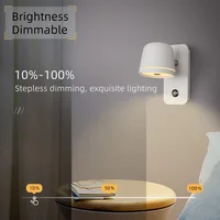 Aisilan LED Dimmable Wall Lamp with touch Switch Adjust Brightness and 3-CCT Rotation Wall reading Sconce for Bedside bedroom 4