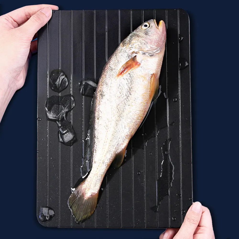 Defrosting Tray Fast Defrosting Tray Thaw Defrost Plate Large Defrost Board Non-Stick Coated Frozen Food Meat Fish Kitchen Gadgets Kitchen Tool