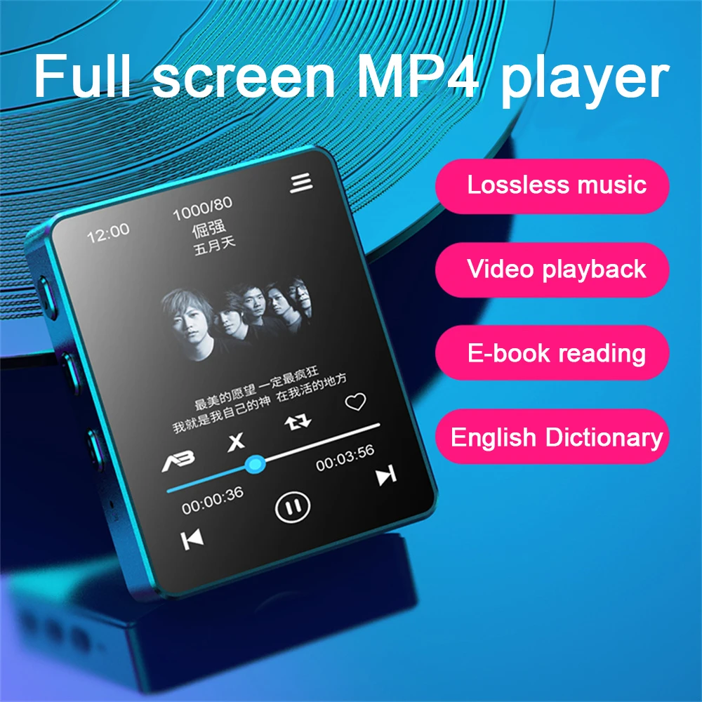 

MP3 MP4 Player 1.8-inch Student Walkman Support AMV/AVI Video Format Support TF Card E-book Reading Large-capacity Storage