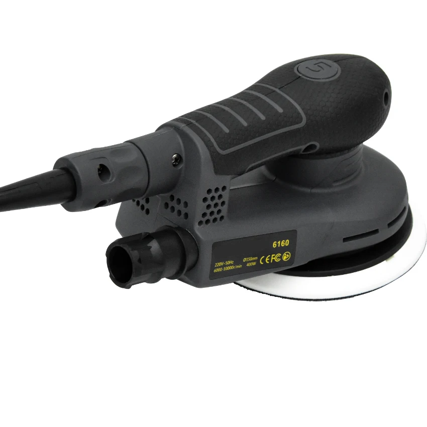Angle Grinder Car Polisher Automotive Orbital Sander 6 Inch Electric Circular Sander Machine Variable Speed Sanding Tools with Hybrid Dust Canister Electric Woodworking Polisher