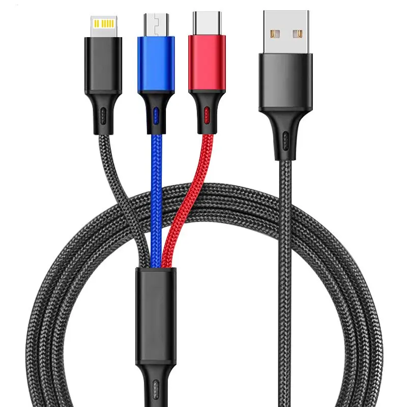 Usb C à USB C Multi 3 en 1 3 Type C Port Chargeur 5V 2A Cordon de charge  rapide