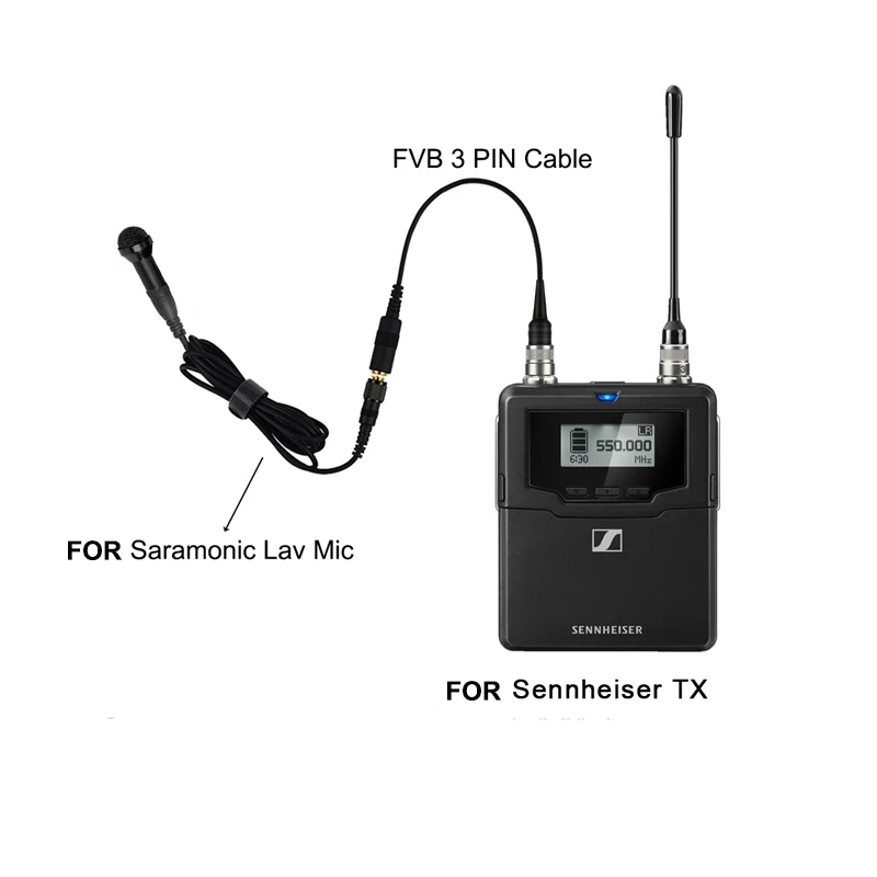 Timecode Connettore Microfono 3 Pin Femmina Montaggio A Pannello Per Sennheiser Zaxcom Wisycom - FVB.00.303.NLAE24