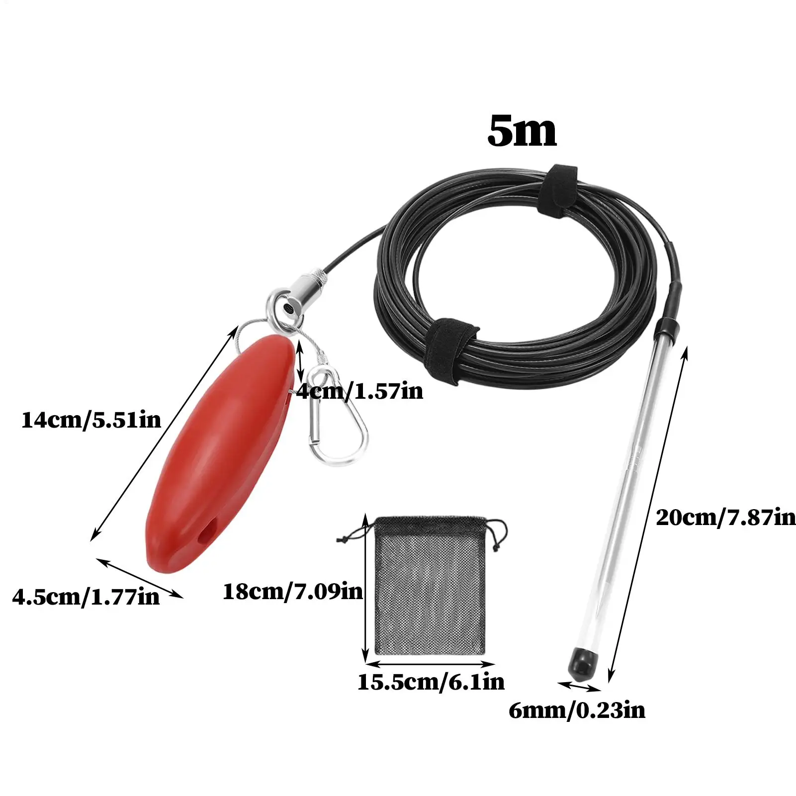 Fishing Stringer Gear Tackle With Holder For Freshwater Saltwater Outdoor River Lake Pond Reservoir Shore Morning Night