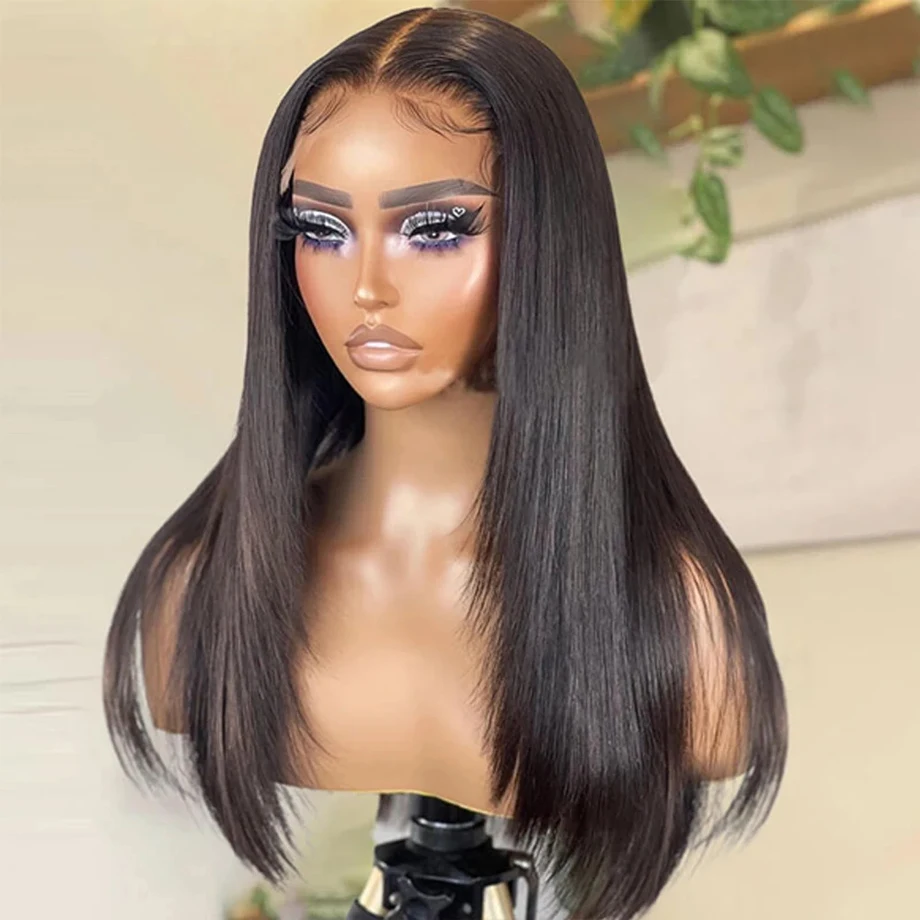 

Glueless Wigs Human Hair Lace Frontal Wig Brazilian Straight Human Hair Wig HD 13X4 Lace Front Wig 4X4 Gluless Wig Ready To Wear