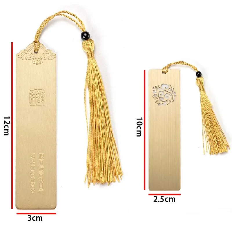 Crearive Vintage Hollow with Tassel Pendant Cute Student Supply for Teachers Offices Lovely Creative Stationery Metal Bookmark