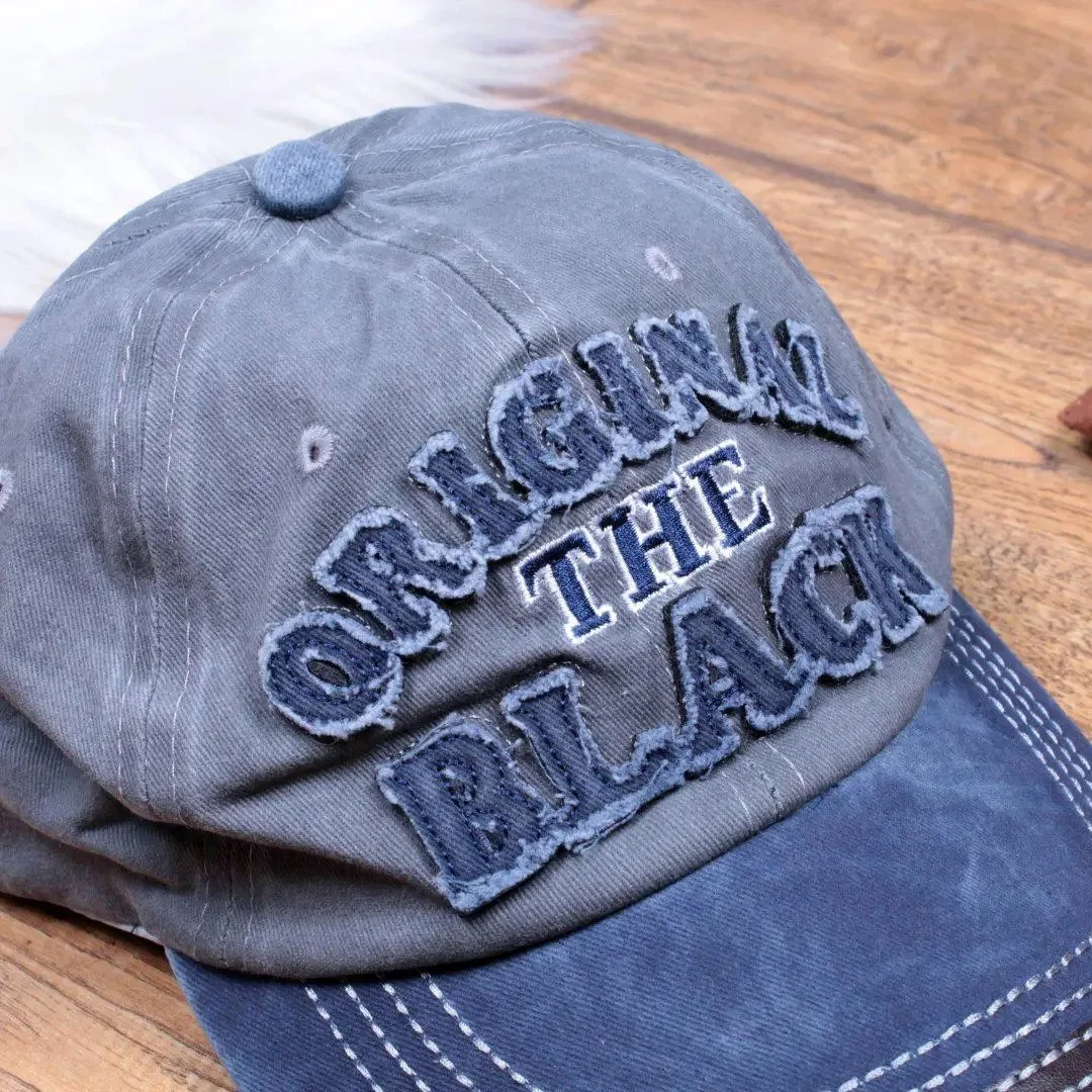 Unisex Vintage Baseball Cap Washed Cotton Hats For Men Women Casual BLACK Letter Embroidery Cap Outdoor Sports Cap