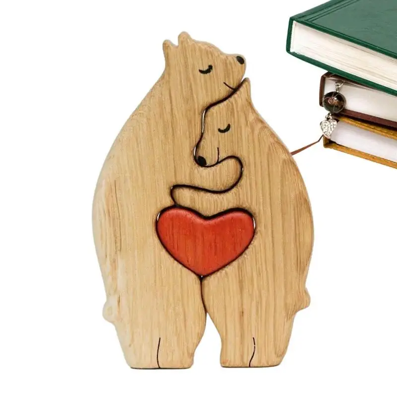 

Bear Family деревянное искусство, животное, семейное дерево, искусственное дерево, медведь, скульптуры, настольное украшение, украшение для домашнего стола, подарок для